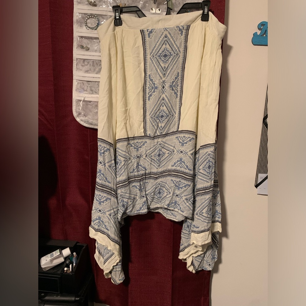 Blue and white skirt
